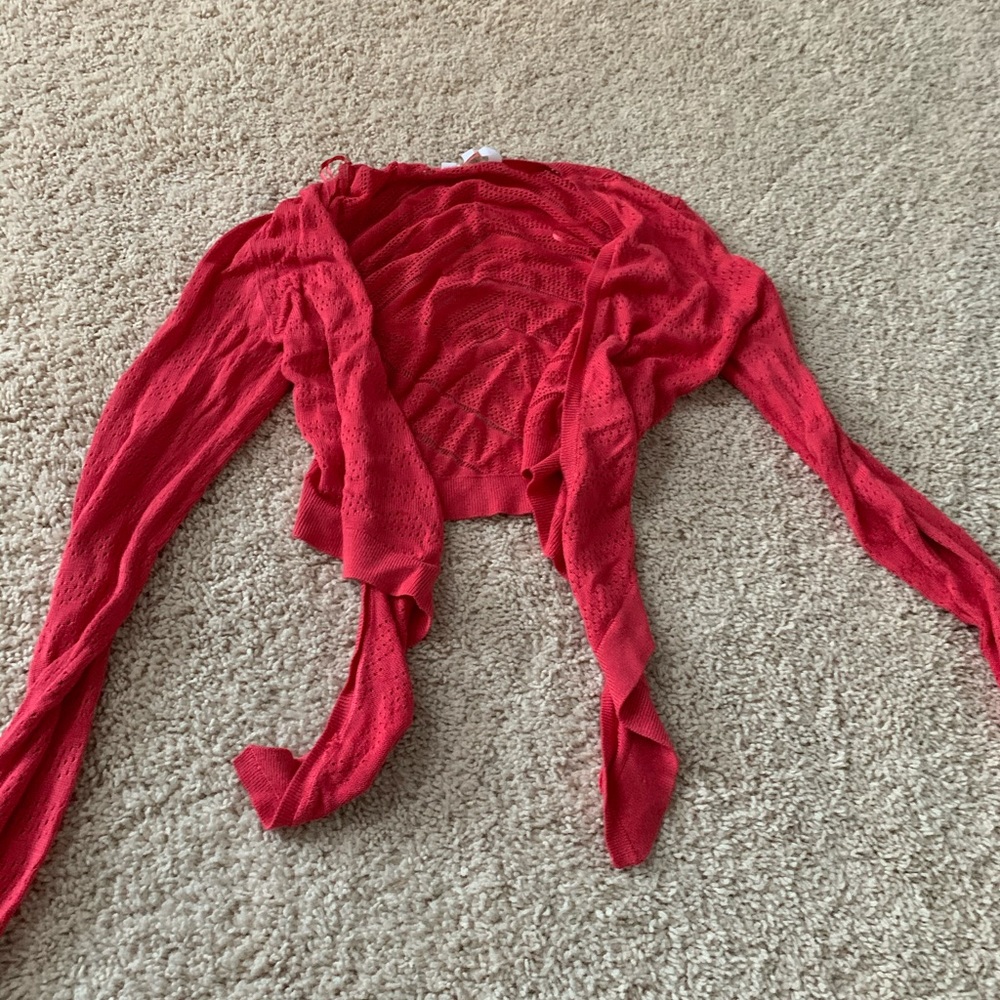 Candies Knit Tie Front Shrug